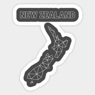 New Zealand - Polygonal Sticker